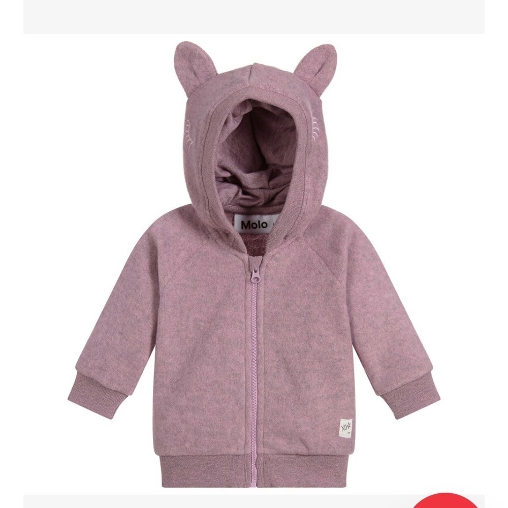 Kids Purple Hoodie with Ears by Molo. Unicorn? Size 62 NWT sizes 3 to 6m
